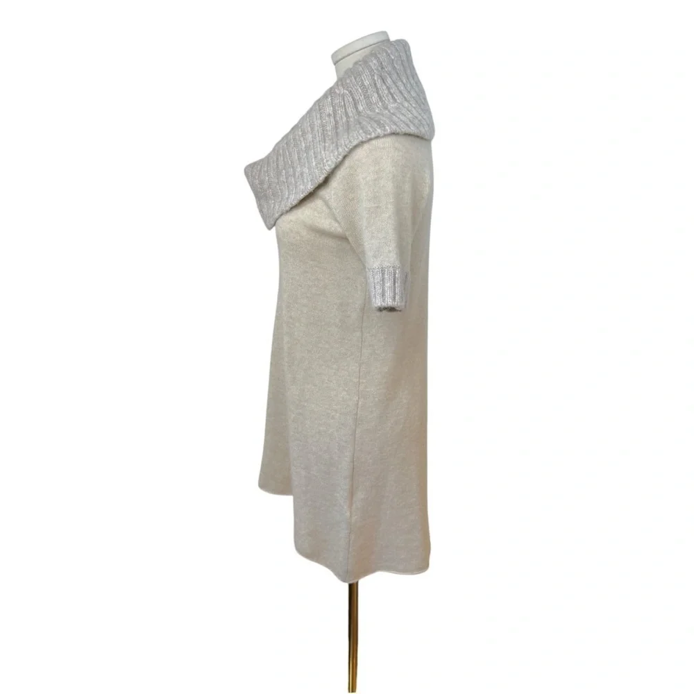 Alice + Olivia Cream Cowl Neck Sweater